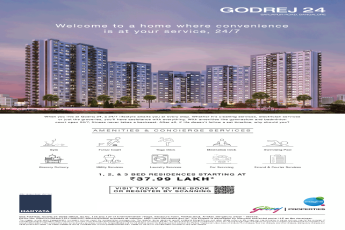 Book 1, 2, and 3 Bed residences starting at 37.99 Lakh at Godrej 24, Bangalore